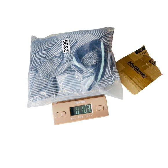 J. Jill Womens Striped Cardigan Sweater Medium Blue & White Cotton Wool Blend - Picture 6 of 6